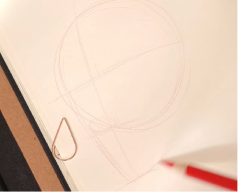 Sphere with construction lines